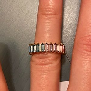 BaubleBar Mini Alidia Ring - Rainbow Size 5